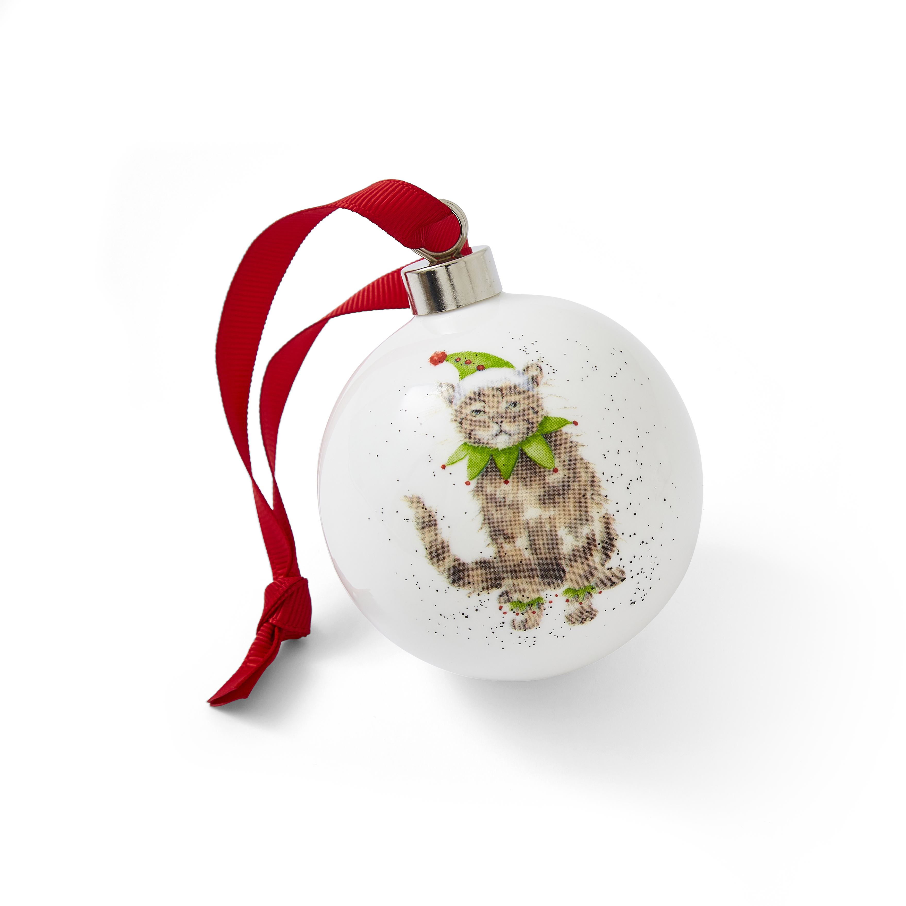 Wrendale Designs Bah Humbug Bauble, Cat image number null